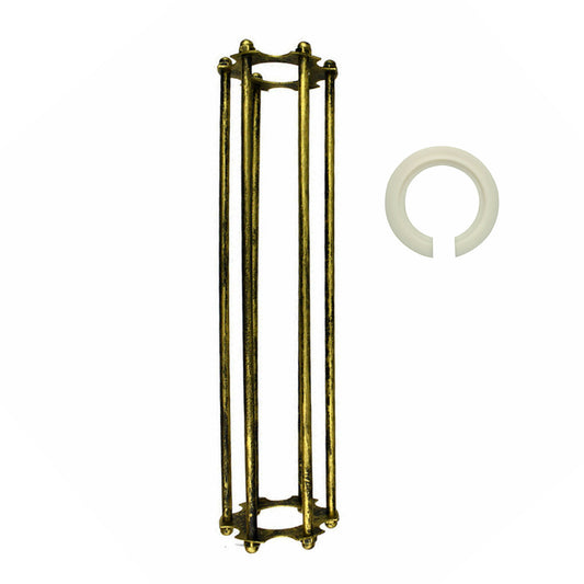 Lange kooi buis hanglamp kap metalen kooi ~5490