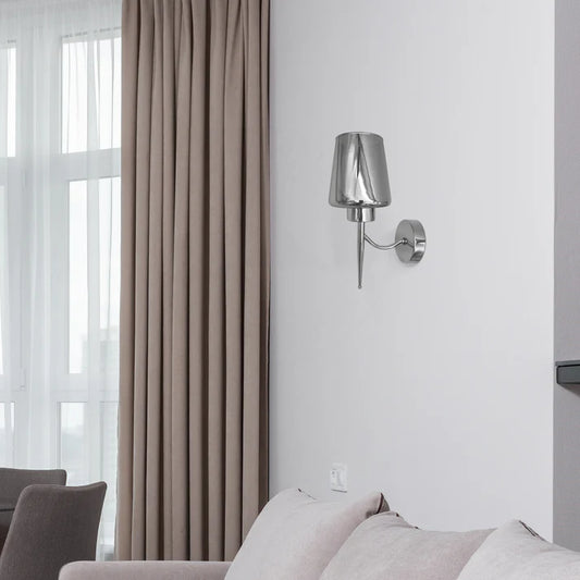 Industrial Wall Sconces Smoked Glass Shade Wall Light ~5979