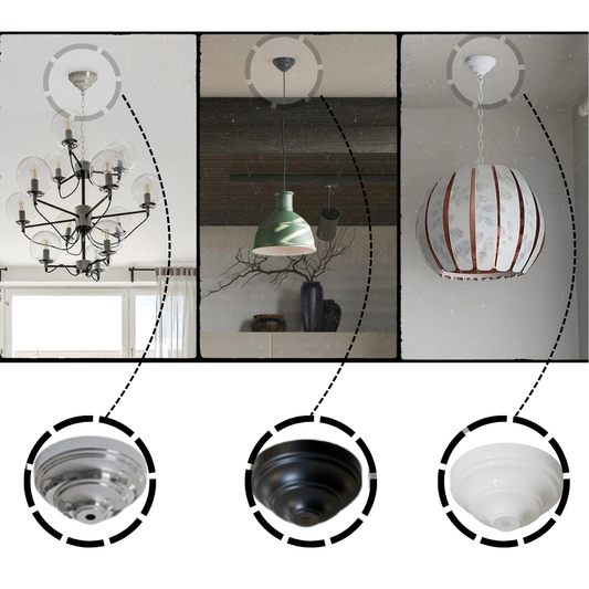 Plafondrozet voor metalen plaatlamp ~5527