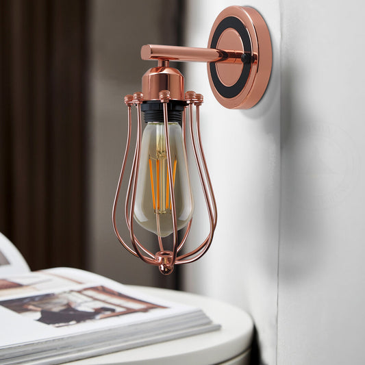 Rose Gold Wire cage wall lights.JPG