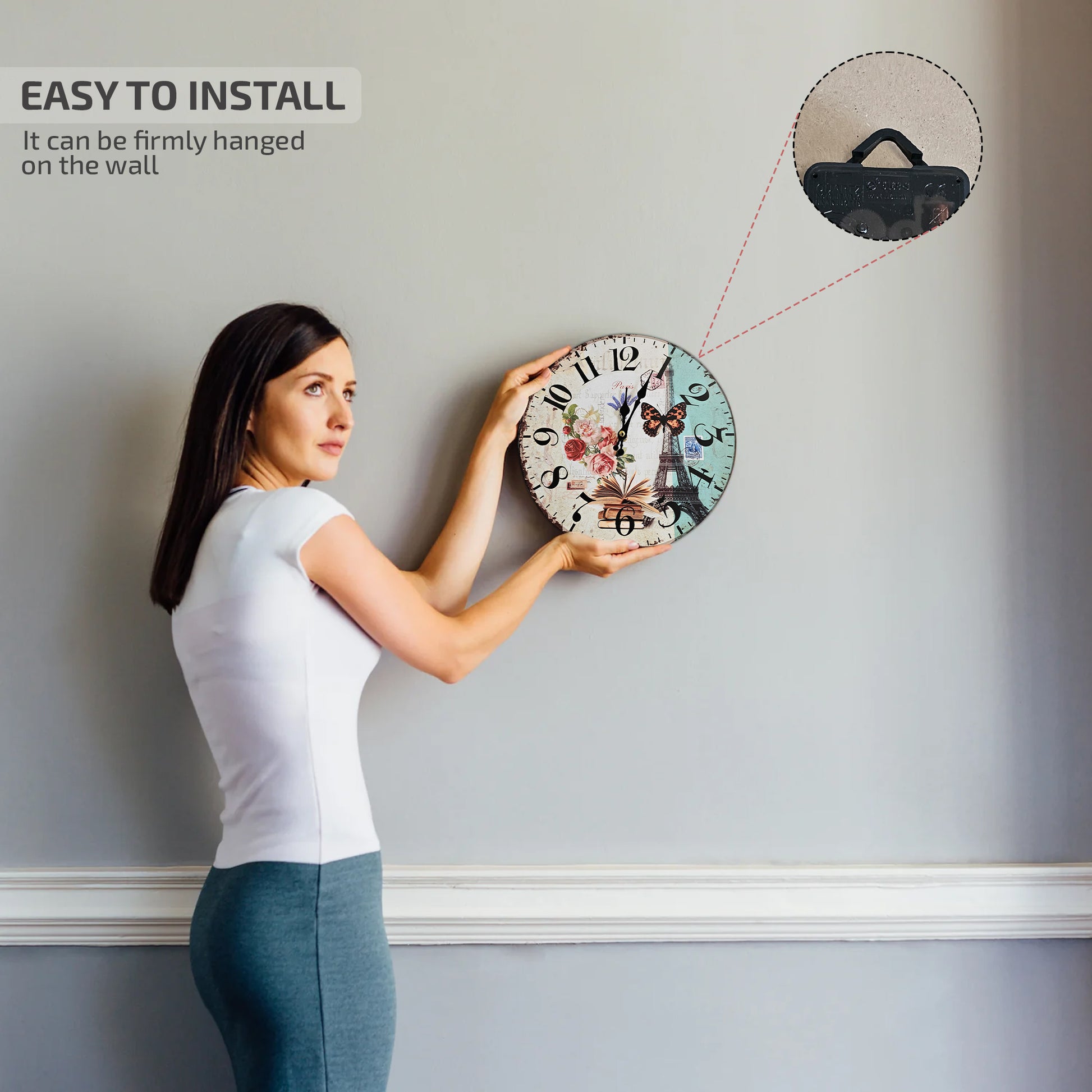 Easy to install Decorative Wall Art Clock