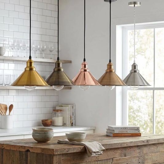 Conical Pendant Light Metal Hanging Lamp E27 ~6935