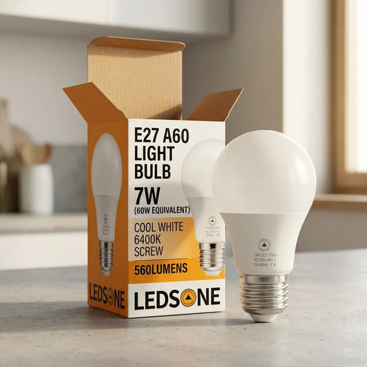 7W (60W eqv) E27 A60 GLS Bulb 560 Lumens Non Dimmable ~6912