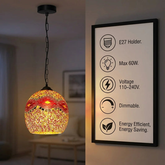 MOSAIK Turkish Mosaic Glass Pendant Light ~4991