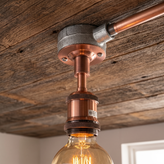 Industriële E27-lamphouder met 20 mm leidinginvoer voor plafondlamp ~ 6006