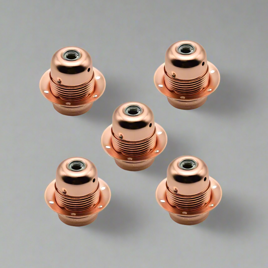 Portalámparas de techo en oro rosa - E27 para bombillas de bajo consumo ~2306