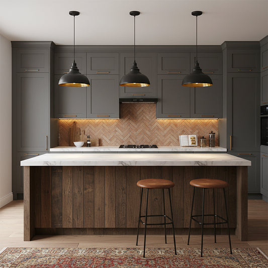 Vintage Metal Black Ceiling Hanging E27 95cm Adjustable Pendant Light ~6279