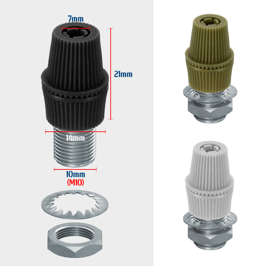 Empuñadura de cable flexible de plástico con rosca macho de 10 mm ~4110
