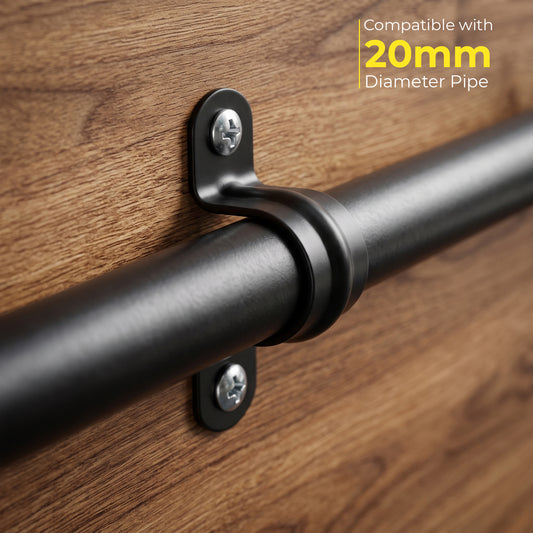 20mm Black Saddle Clamp Conduit Pipe Lighting U Clip ~6289