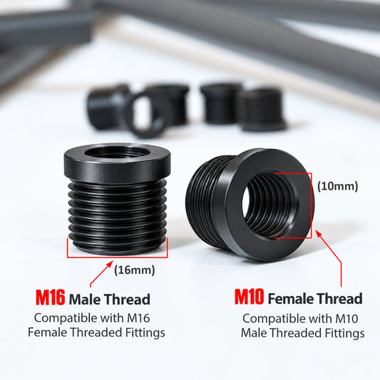 M16 to M10 Thread Bush Reducer Metric Male to Female Pipe Connector~5618