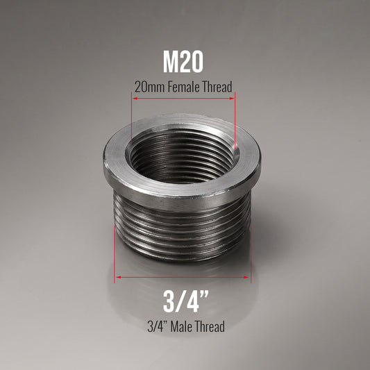 20mm Bush Female x Fit 3/4 Male Reducing Bushing Converter~5562