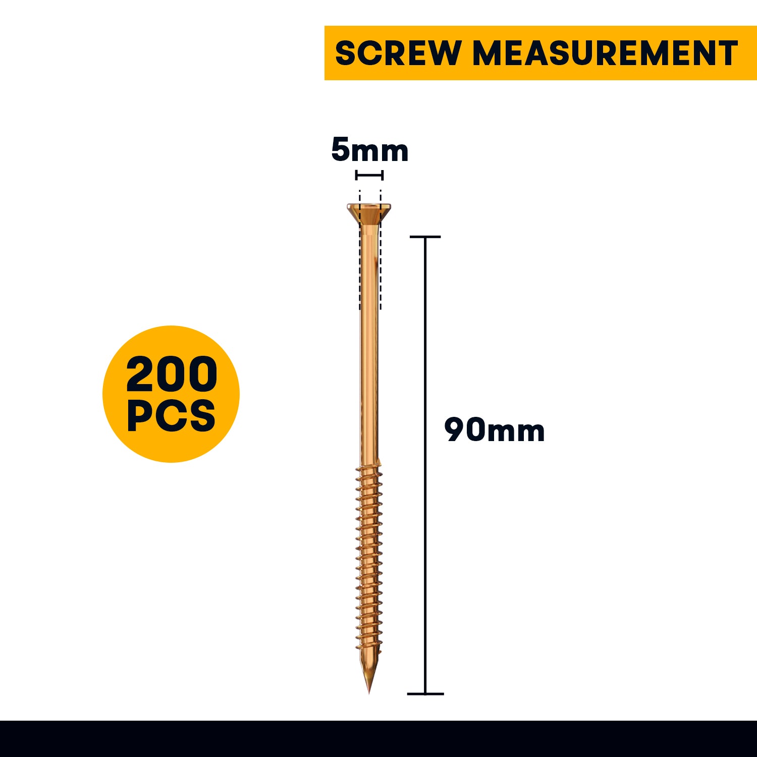 200 Pieces Self-Tapping Wood Screws