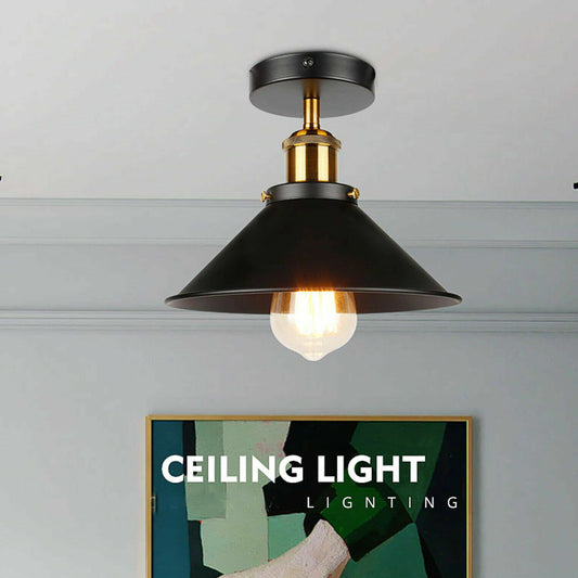 Black Metal Ceiling Light