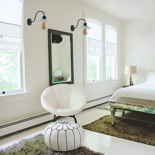 Modern Antique Brass Black Wall Scone Lamp Light Shade Set~2475