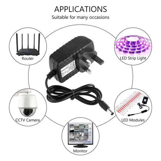Universal AC 100-240V to DC 12V Switching Power Adapter~4090