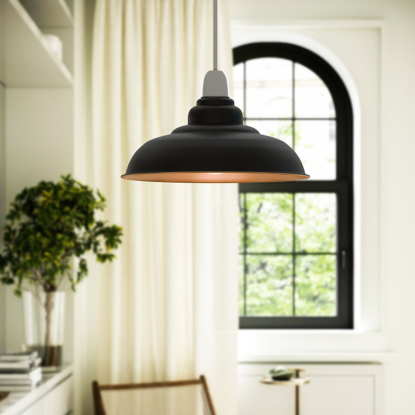 Lighto | Pendel Mat Zwart E27 Fitting | Vintage | 1.5m Snoer | Met Plafondkap Lighto | Pendel Mat Zwart E27 Fitting | Vintage | 1.5m Snoer | Met Plafondkap