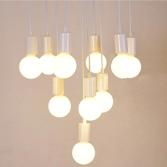 Vintage E27 Fitting Suspension Light Base White Lamp Holder Ceiling Pendant Lights~3636
