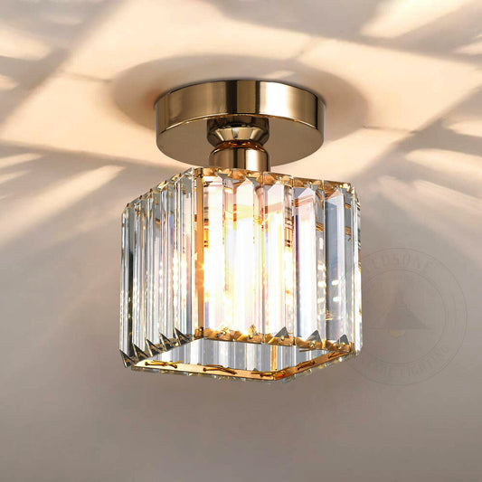 Modern K9 Crystal Semi Flush Mount Square Ceiling Light ~6037