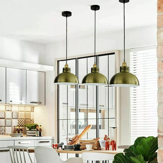 Lámpara colgante de techo vintage de metal industrial E27 ~6056