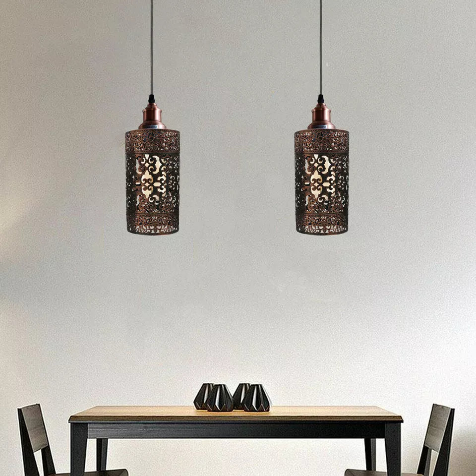 iDEGU Plafondlamp, vintage plafondlamp van hout en ijzer, kooi-design, 20 cm, lampenkap, E27, verlichting, industriële lamp voor hal, slaapkamer, woonkamer, keuken, entree, zwart iDEGU Plafondlamp, vintage plafondlamp van hout en ijzer, kooi-design, 20 cm, lampenkap, E27, verlichting, industriële lamp voor hal, slaapkamer, woonkamer, keuken, entree, zwart