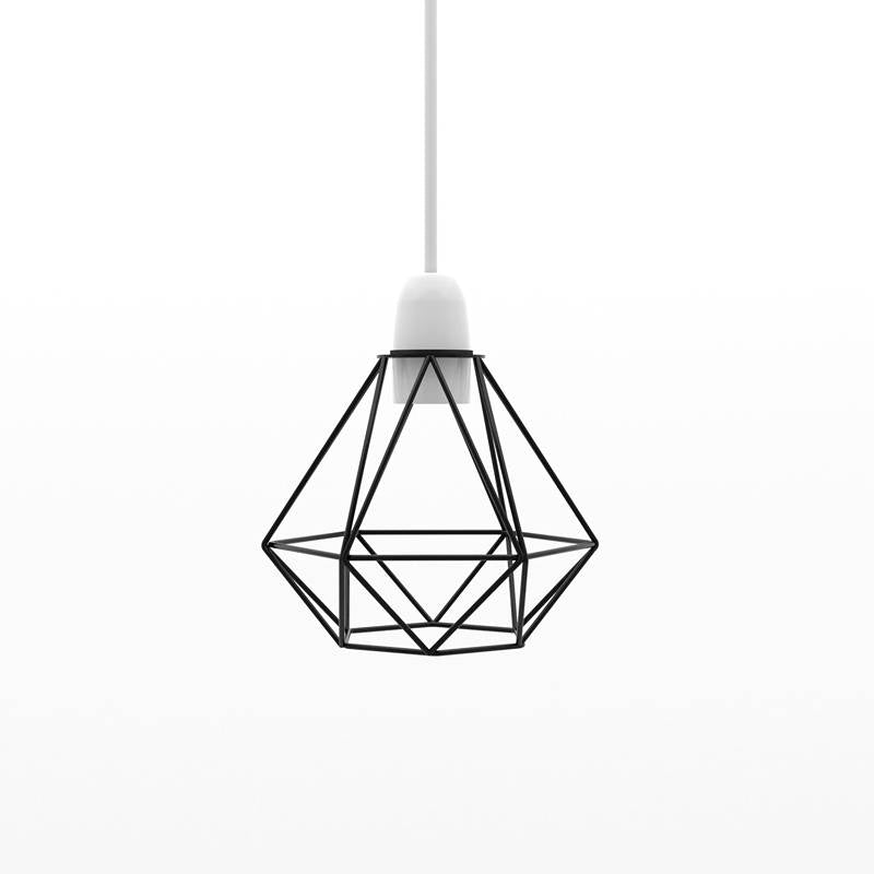 Modern Geometric diamond metal Wire lamp shade