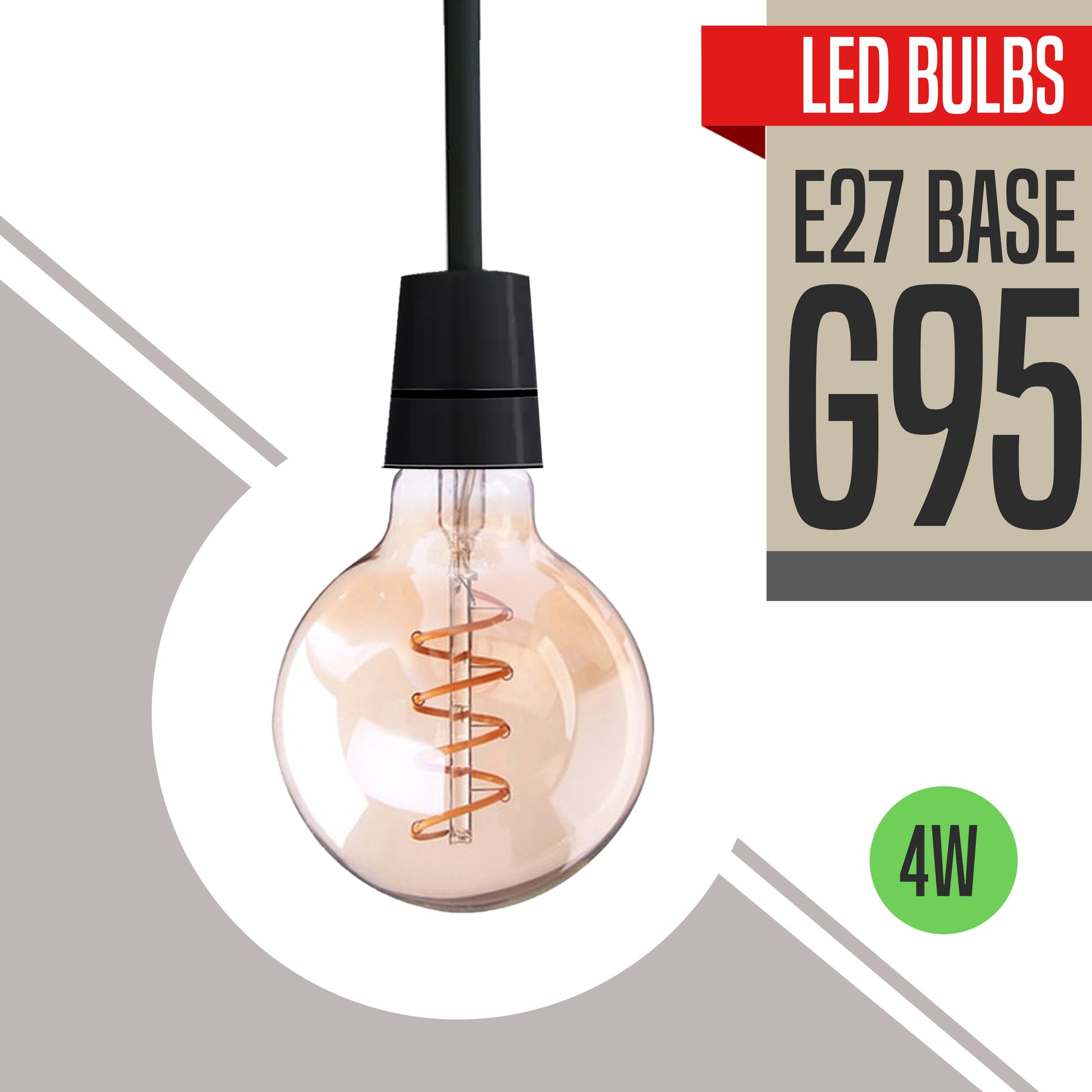 E27 Decorative LED Light Bulb Globe Shape-4W