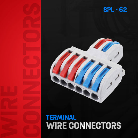 Connector 2to 6 Out Wire Splitter Terminal Block Compact Wiring Blocks ~1747