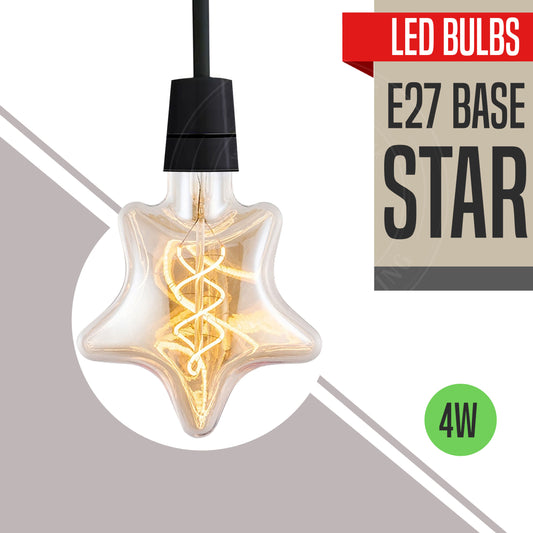 Vintage Edison 4W E27 screw LED Light Star Warm White Bulb~4060