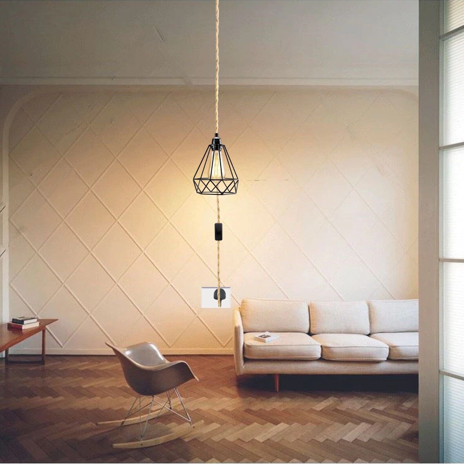 LEDSone Industrial Pendant Hanging Diamond cage E27 Lighting