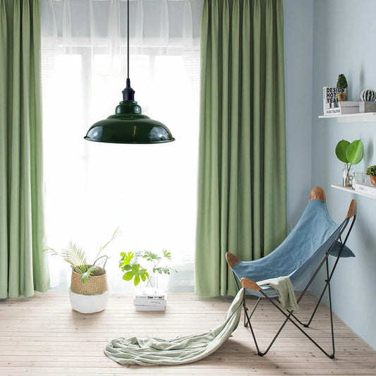 LEDSone industrial Vintage 32cm Green Pendant Retro Metal Lamp Shade E27 Uk Holder~3688 - LEDSone UK Ltd