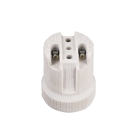 6 Pack E27 Bulb Holder Edison Screw White Ceramic Porcelain Lamp holder For Table Lamp E27 60W Plain Lamp holder Socket UK.