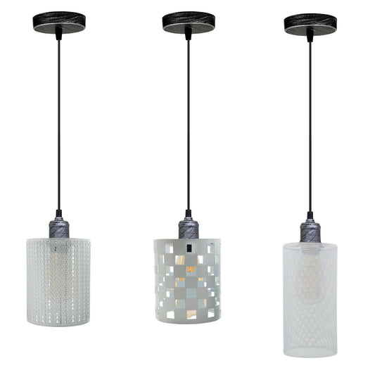White Cage Style Breakfast Bar Pendant Light