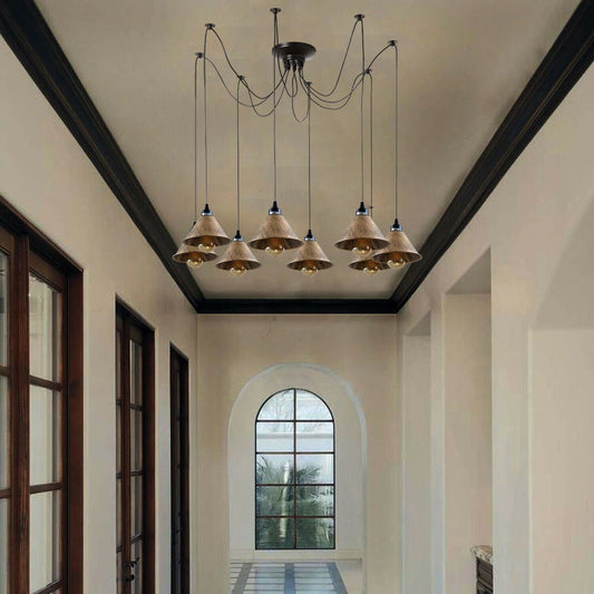 Industrial Retro Modern 8Way Vintage Loft Spider Ceiling Pendant Light~1131 - LEDSone UK Ltd