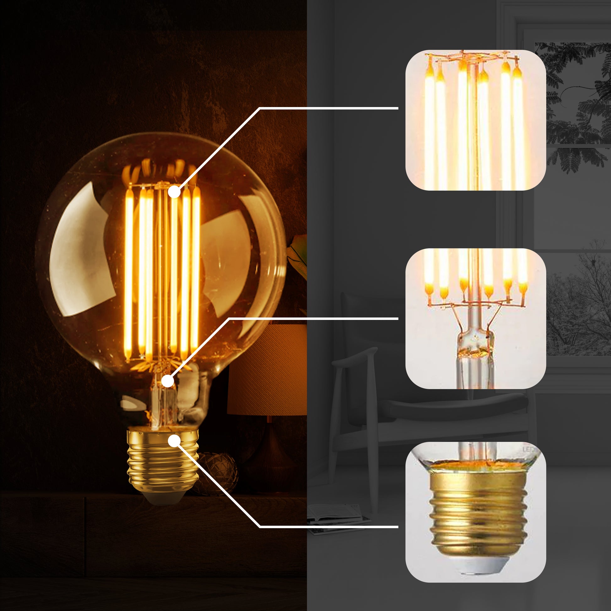 Dimmable LED Retro Light 
