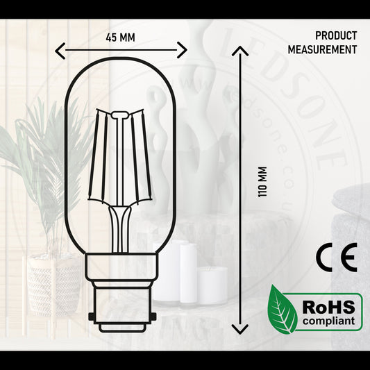 4W T45 B22 LED Dimmable Vintage Filament Light Bulb~3084