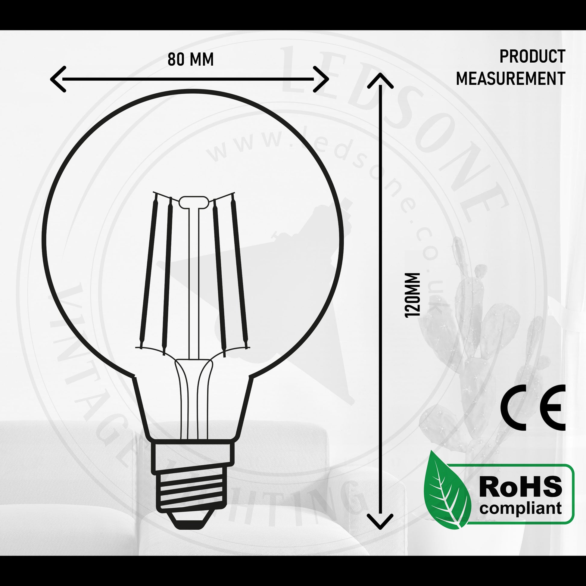 E27 4W G80 Dimmable LED Light