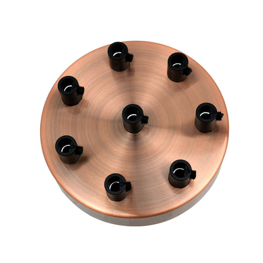 7-Port Copper Ceiling Rose for Pendant Light Cluster