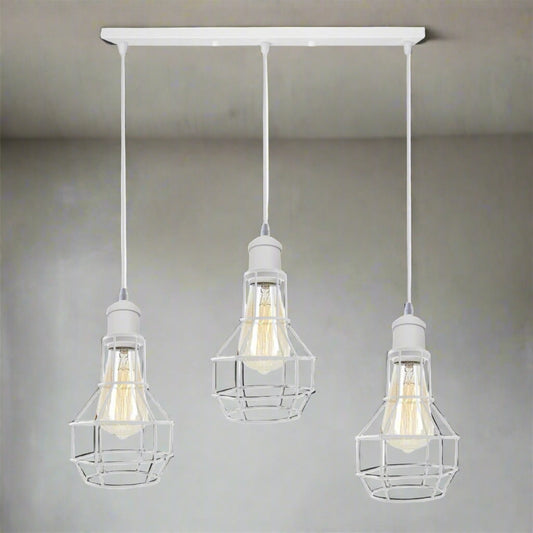 Modern Loft Vintage Industrial Retro Wire Cage Shade Pendant Light