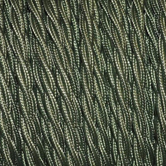 3 Core Twisted Braided Lighting Cable Army Green Color