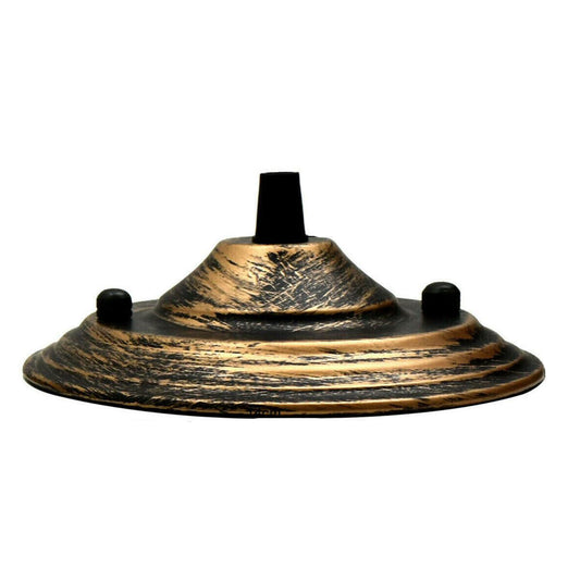 Brushed Copper Color 140mm Ceiling Rose Pendant Cable Grip Flex Plate For Light Fitting~2654 - LEDSone UK Ltd