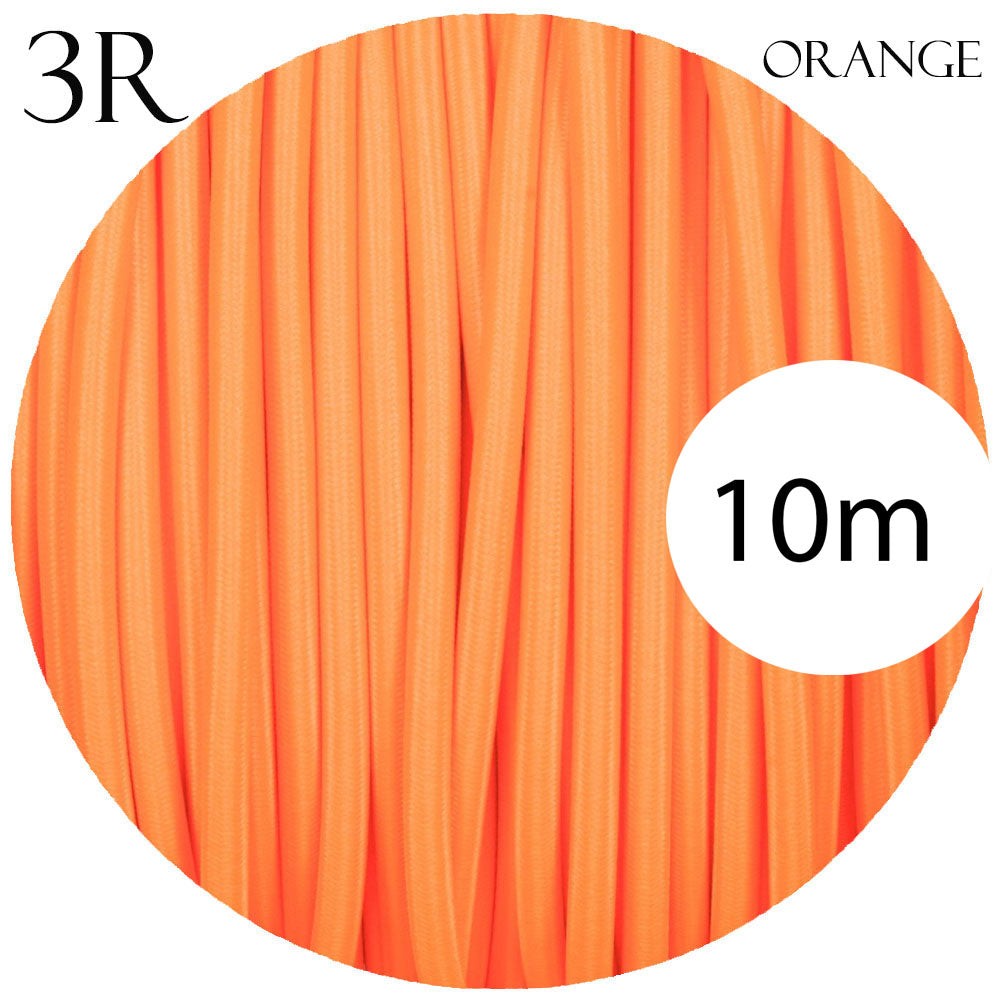 3 core round cable 10m orange