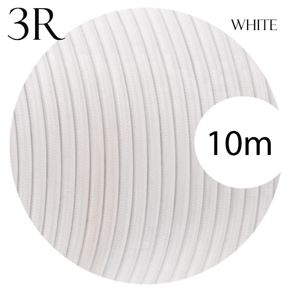 3 core round cable 10m white