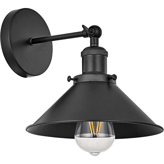 Wall Sconce With Black Cone Shape Shade~1502 - LEDSone UK Ltd