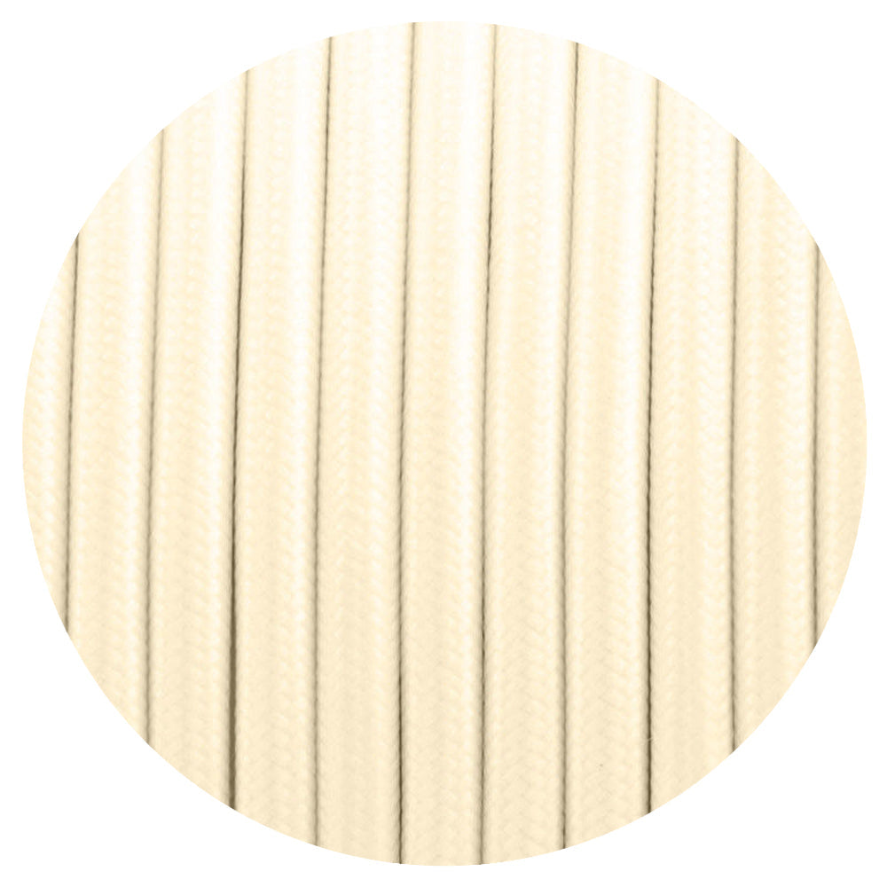 0.75mm 2 Core Round Vintage Braided Cream Fabric Covered Light Flex - Shop for LED lights - Transformers - Lampshades - Holders | LEDSone UK
