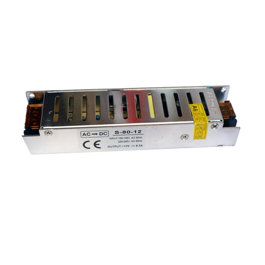 DC12V 80W IP20 Mini Universal Regulated Switching LED Transformer