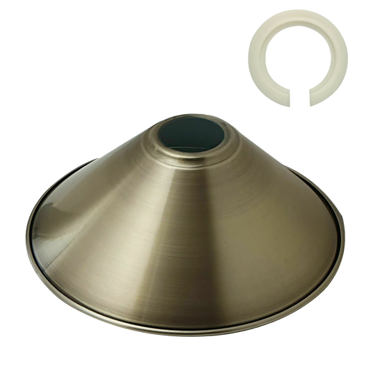 Modern Metal Green Brass Easy Fit Cone Shape Lampshade~1101 - LEDSone UK Ltd