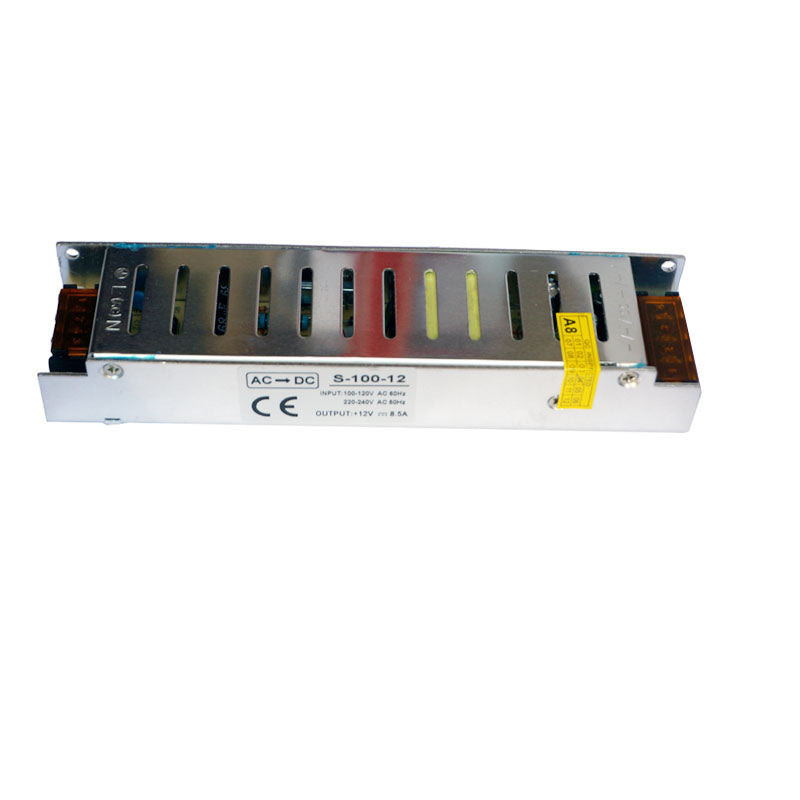 DC12V 100W IP20 Mini Universal Regulated Switching LED Transformer