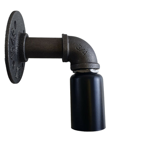 Black Water Pipe Wall Lamp Industrial style single wall light fitting~1530 - LEDSone UK Ltd