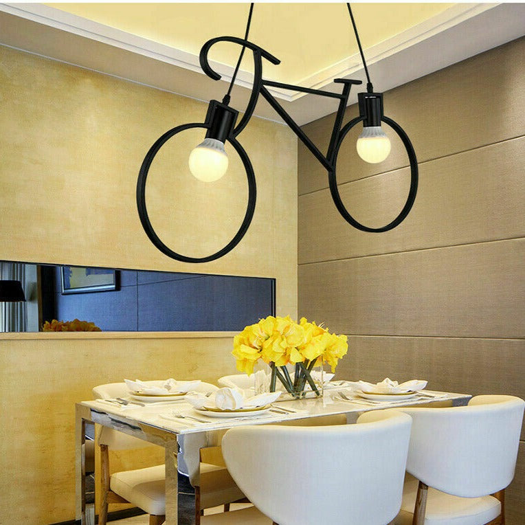 Retro Meta Design Bicycle Ceiling Hanging Pendant Light Shade
