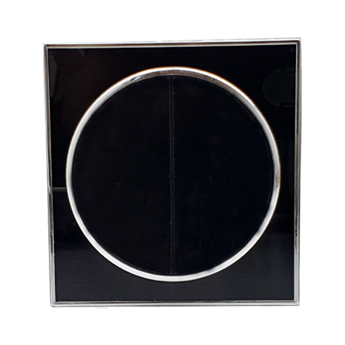 LEDSon industrial vintage Black Round 2 Gang Screw less Flat plate Wall light switches~2623 - LEDSone UK Ltd